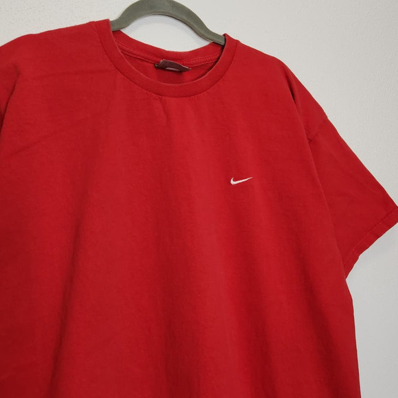 Vintage Nike Swoosh Embroidered XL Silver Gray Tag Red VTG Y2K - Picture 2 of 5